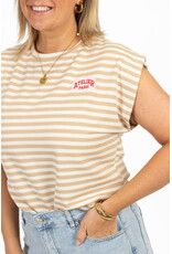 21Jewelz Atelier t-shirt gestreept - beige