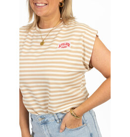 21Jewelz Atelier t-shirt gestreept - beige