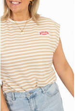 21Jewelz Atelier t-shirt gestreept - beige