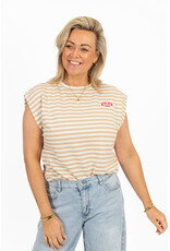 21Jewelz Atelier t-shirt gestreept - beige