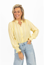 21Jewelz Geborduurde blouse met knoopjes - geel