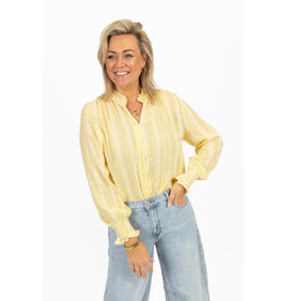 21Jewelz Geborduurde blouse met knoopjes - geel