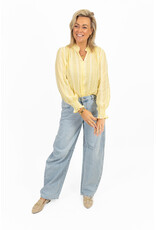21Jewelz Geborduurde blouse met knoopjes - geel