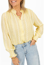 21Jewelz Geborduurde blouse met knoopjes - geel