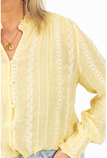 21Jewelz Geborduurde blouse met knoopjes - geel