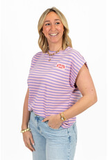 21Jewelz Atelier t-shirt gestreept - lila
