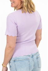 21Jewelz Zigzag shirt met gouden studs - lila