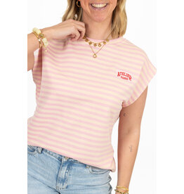21Jewelz Atelier t-shirt gestreept - roze