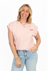 21Jewelz Atelier t-shirt gestreept - roze