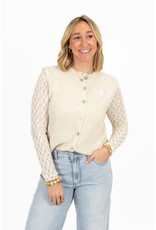 21Jewelz Wollig gilet met embleem - ecru