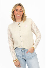 21Jewelz Wollig gilet met embleem - ecru