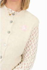 21Jewelz Wollig gilet met embleem - ecru