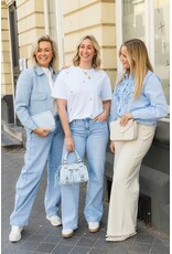 21Jewelz Kort effen jasje met zakken - blauw