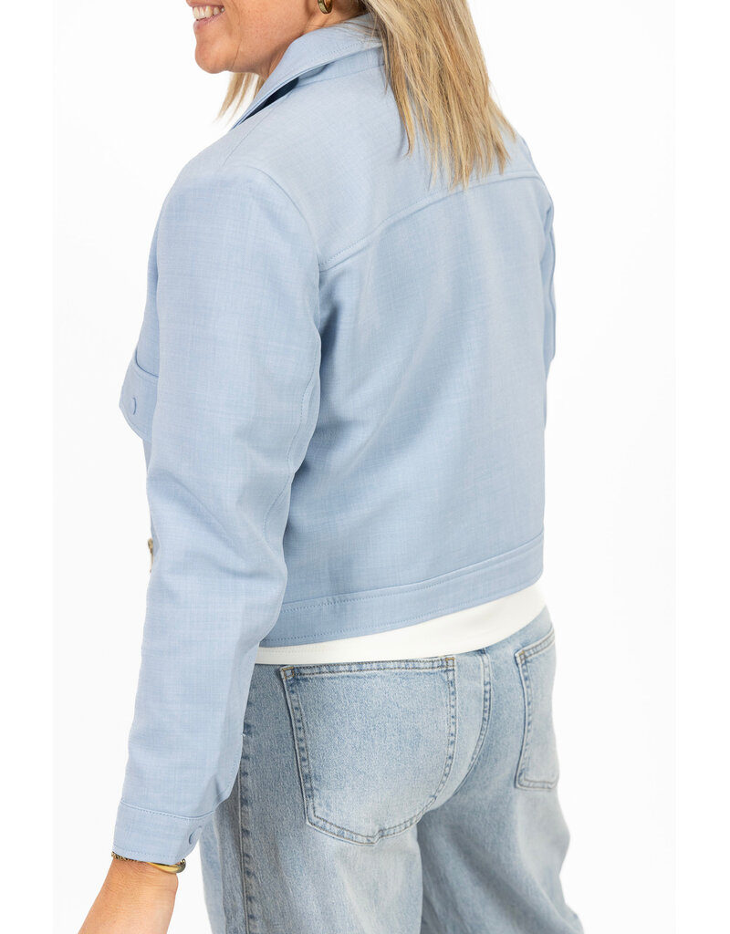 21Jewelz Kort effen jasje met zakken - blauw