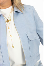 21Jewelz Kort effen jasje met zakken - blauw