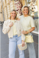 21Jewelz Cropped jasje met zakken - ecru
