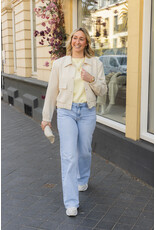 21Jewelz Cropped jasje met zakken - ecru