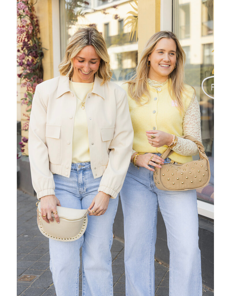 21Jewelz Cropped jasje met zakken - ecru