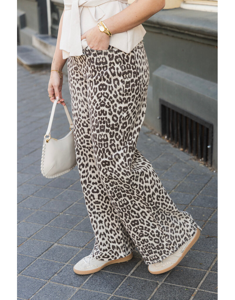 21Jewelz Lichte panterprint jeans