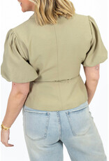 21Jewelz Blazer met korte mouwen & knoopdetail - groen