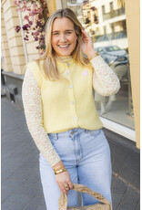 21Jewelz Wollig gilet met embleem - geel