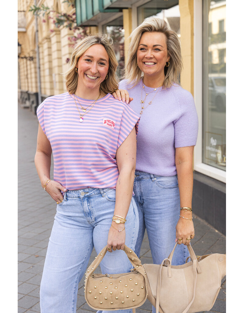 21Jewelz Atelier t-shirt gestreept - lila