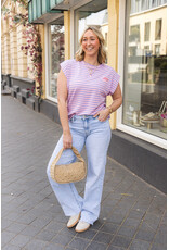 21Jewelz Atelier t-shirt gestreept - lila