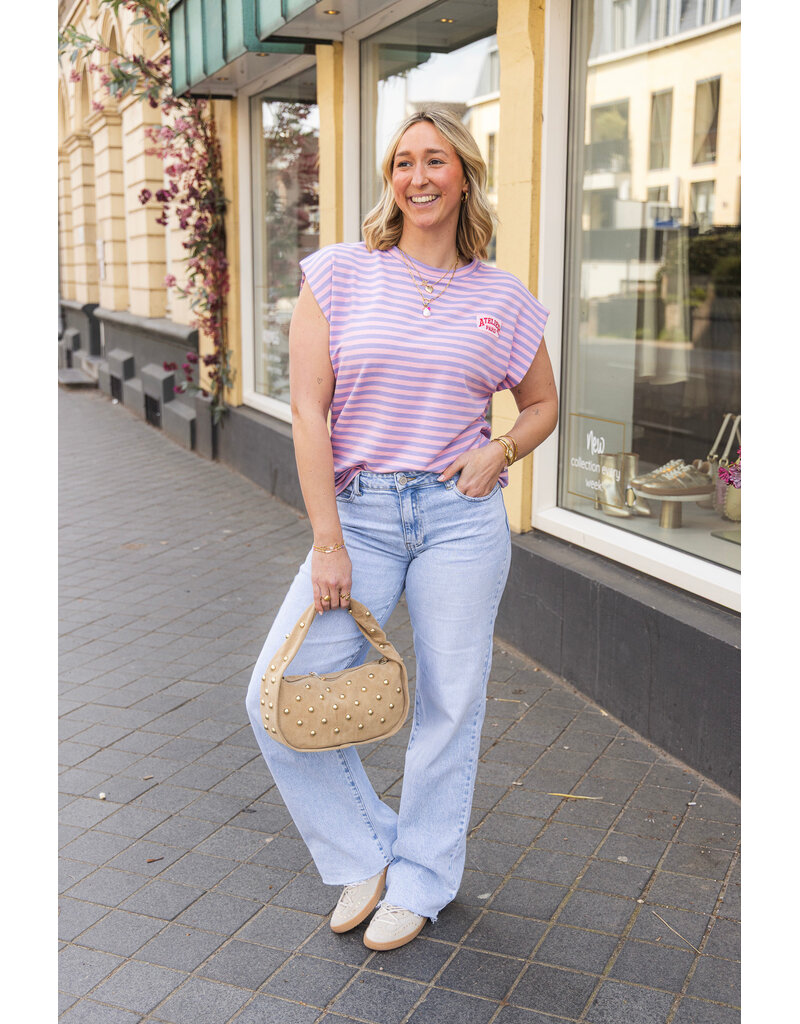 21Jewelz Atelier t-shirt gestreept - lila