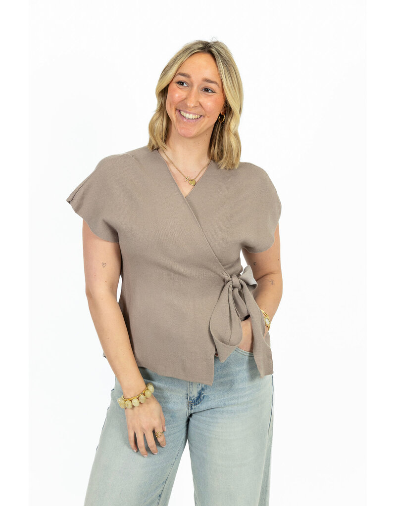 21Jewelz Wikkeltop - taupe