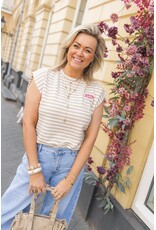 21Jewelz Atelier t-shirt gestreept - beige