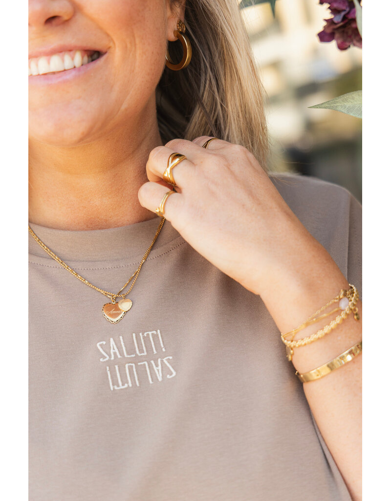 21Jewelz Salut t-shirt - taupe