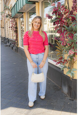 21Jewelz Gestreept shirtje - rood/roze