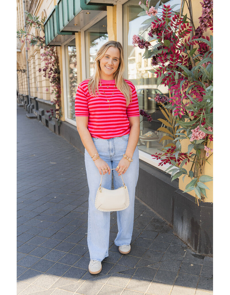 21Jewelz Gestreept shirtje - rood/roze