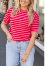 21Jewelz Gestreept shirtje - rood/roze