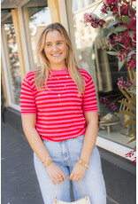 21Jewelz Gestreept shirtje - rood/roze