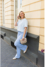 21Jewelz T-shirt met stud hartjes - lichtblauw