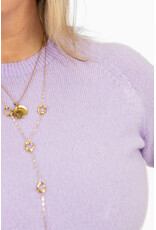 21Jewelz Gebreide trui met korte mouwen - lila