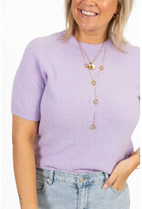 21Jewelz Gebreide trui met korte mouwen - lila