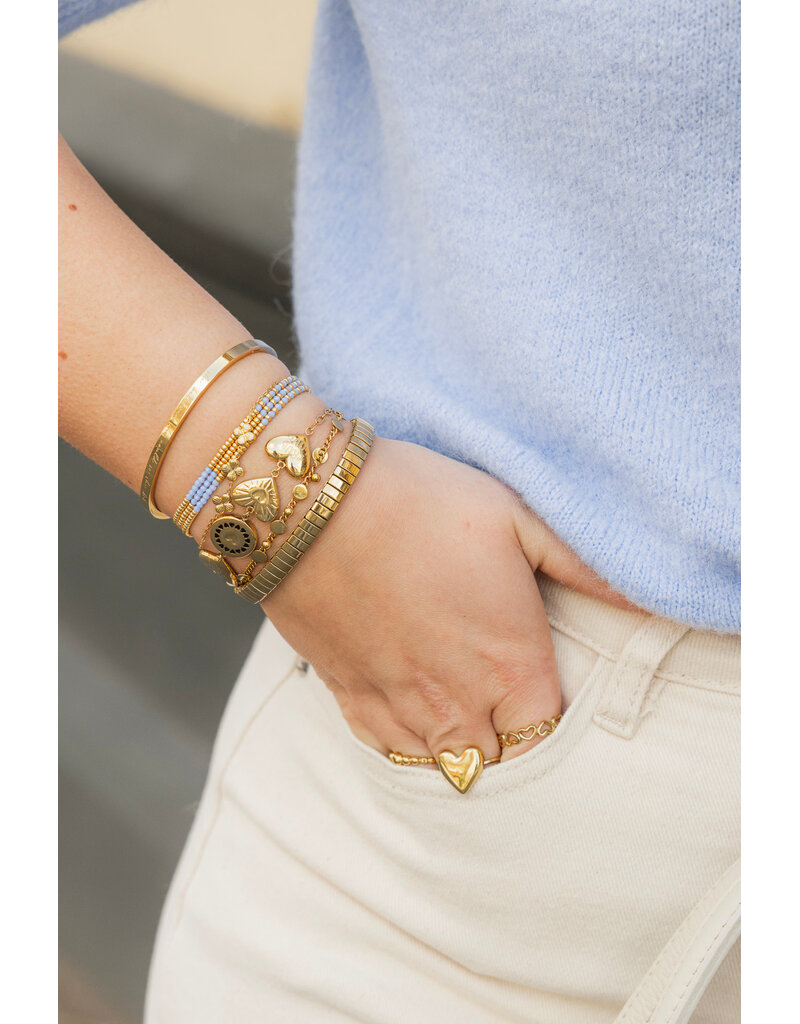 21Jewelz Gebreide trui met korte mouwen - lavendel