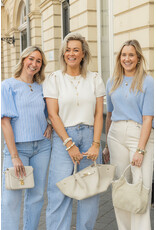 21Jewelz Gebreide trui met korte mouwen - lavendel