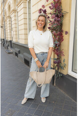 21Jewelz Fijn gebreid truitje met korte mouw  - ecru