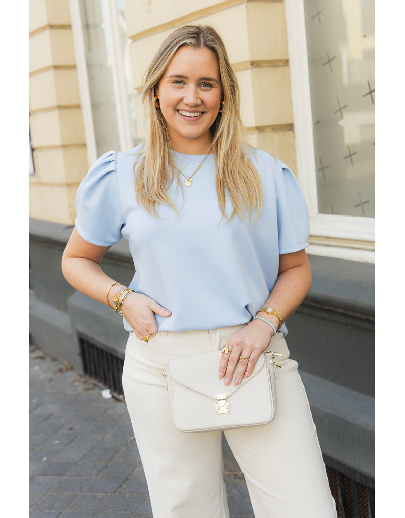 21Jewelz Sweatshirt met pofmouw - lichtblauw