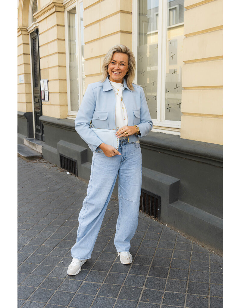 21Jewelz Balloon fit jeans met lichte wassing - blauw