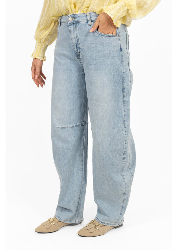 21Jewelz Balloon fit jeans met lichte wassing - blauw