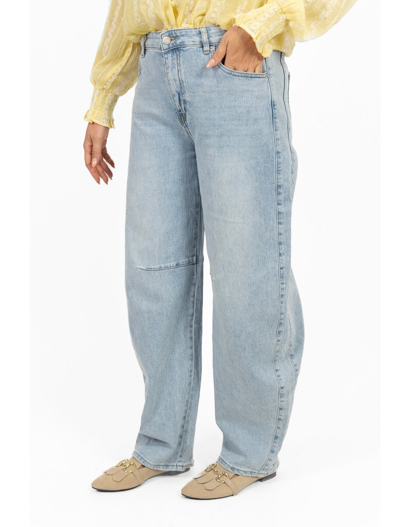 21Jewelz Balloon fit jeans met lichte wassing - blauw