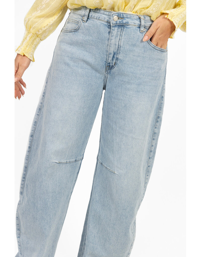 21Jewelz Balloon fit jeans met lichte wassing - blauw