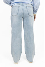 21Jewelz Wide leg jeans met lichte wassing - blauw