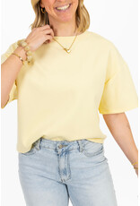 21Jewelz Effen boxy shirt - geel