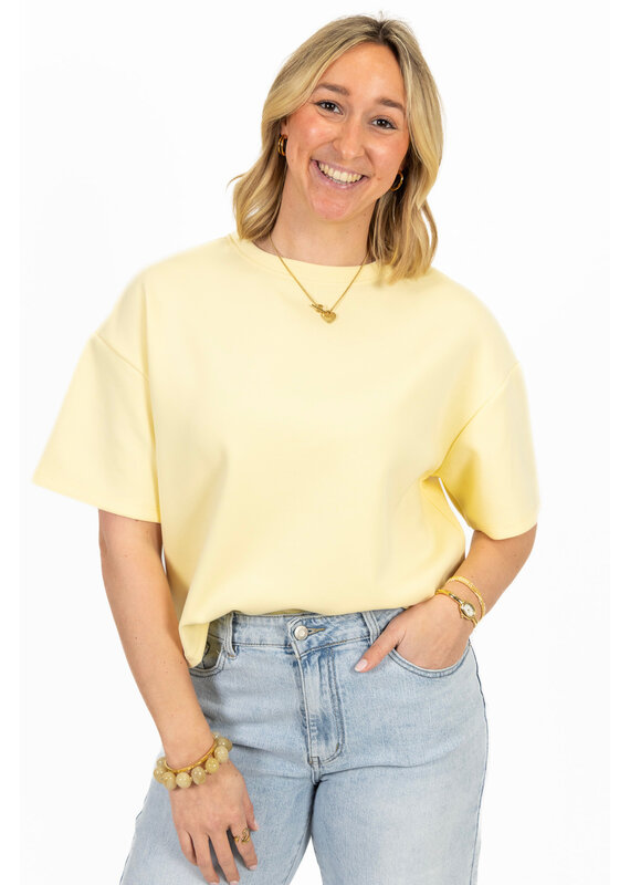 21Jewelz Effen boxy shirt - geel