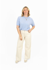 21Jewelz Basic stretch wide leg jeans - ecru